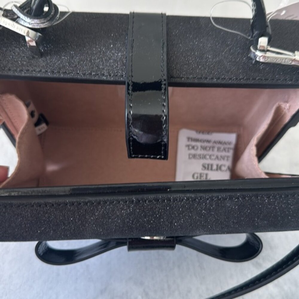 Kate Spade Wrapping Party Gift Box Glittering Crossbody Handbag Black - Picture 12 of 15